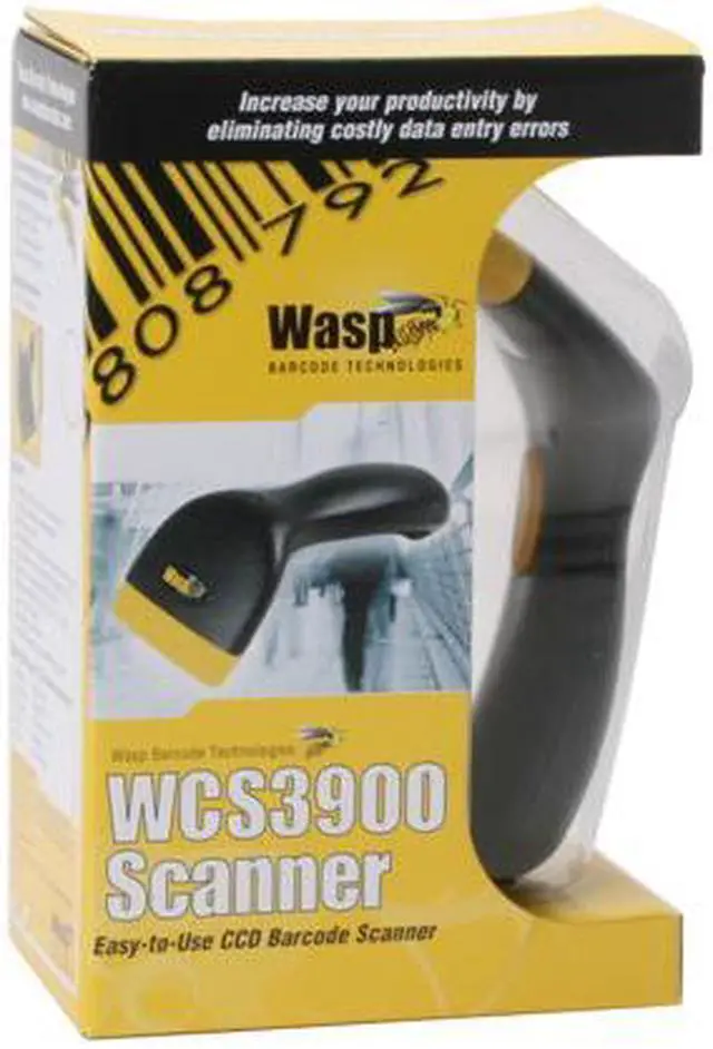 Alt view image 6 of 6 - Wasp 633808091040 WCS3900 Series CCD Barcode Scanner With USB Cable