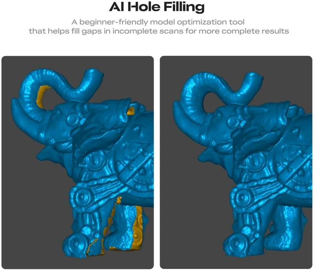 Alt view image 5 of 6 - Creality Pika 3D Scanner, Portable Handheld Scanner for 3D Printing, AI-Powered, Blue Laser & Infrared