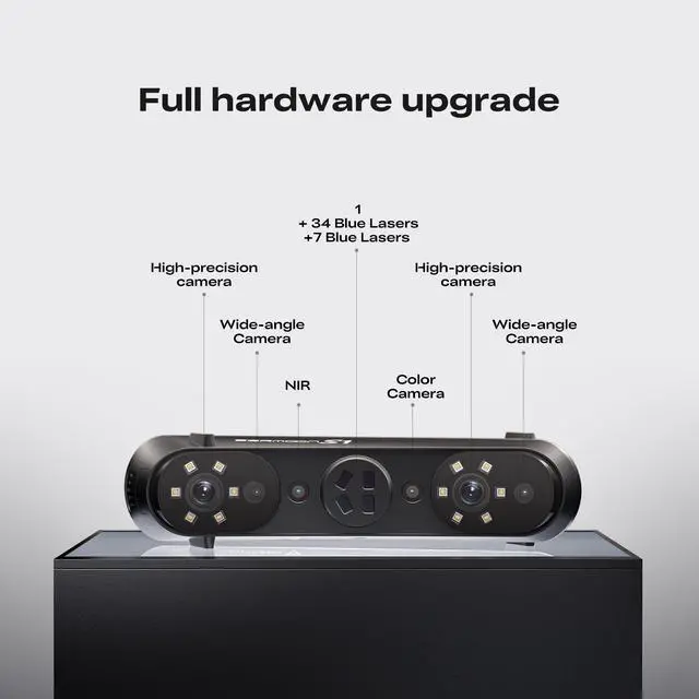 Alt view image 5 of 14 - Creality Sermoon S1 3D Scanner, Multi-Light Versatility, 0.02mm Accuracy, up to 90 FPS, 4-Lens, Marker-Free Scanning