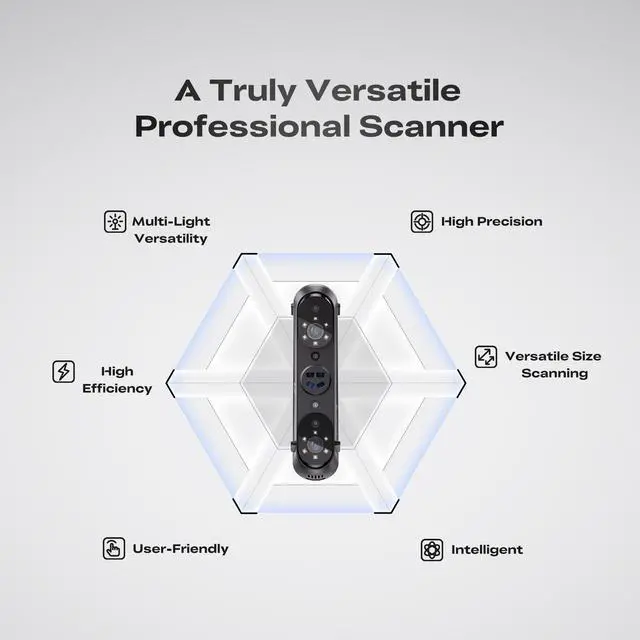 Alt view image 4 of 14 - Creality Sermoon S1 3D Scanner, Multi-Light Versatility, 0.02mm Accuracy, up to 90 FPS, 4-Lens, Marker-Free Scanning