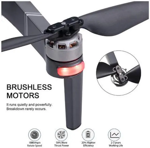 Alt view image 3 of 6 - Contixo F24 Pro Drone 4K Quadcopter UHD Live Video GPS Drones, FPV Drone with Camera for Adults Beginner 30 Mins Flight Time Long 2500mAh Battery Brushless Motor - Black (1 Battery Carrying Case)