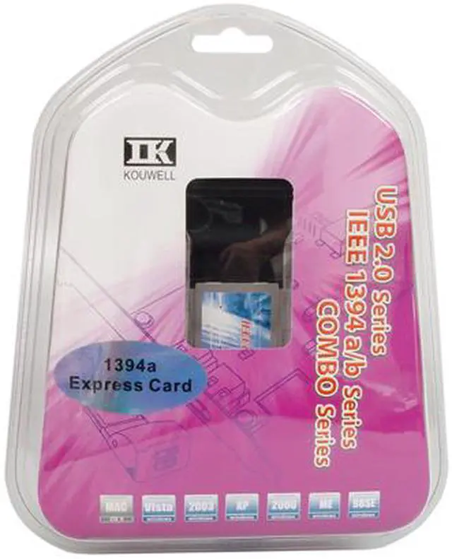 Alt view image 5 of 5 - Koutech 1002E IEEE 1394a ExpressCard 2 x IEEE 1394