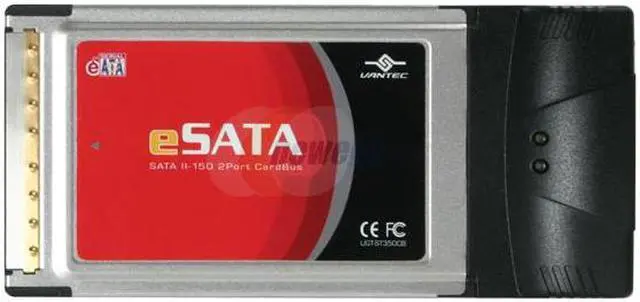 Alt view image 4 of 6 - VANTEC UGT-ST350CB SATA PCMCIA Card 2 x External SATA (eSATA) port