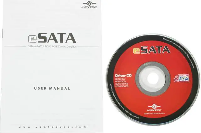 Alt view image 5 of 6 - VANTEC UGT-ST350CB SATA PCMCIA Card 2 x External SATA (eSATA) port