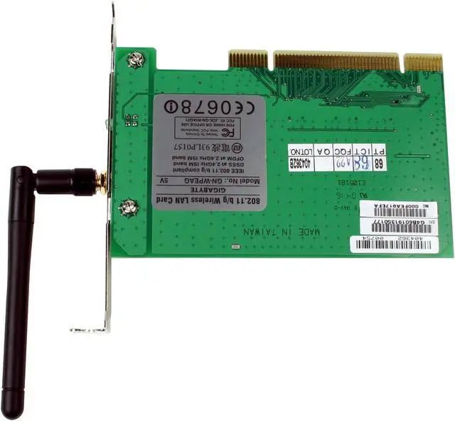 Alt view image 3 of 5 - GIGABYTE GN-WPEAG Wireless Network Adapter IEEE 802.11b/g PCI Up to 108Mbps Wireless Data Rates