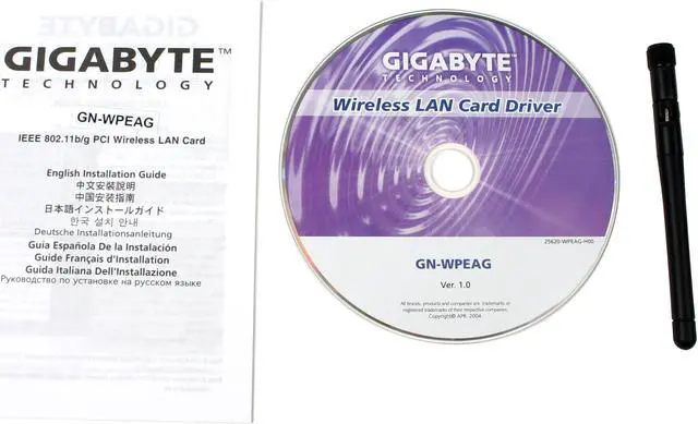 Alt view image 4 of 5 - GIGABYTE GN-WPEAG Wireless Network Adapter IEEE 802.11b/g PCI Up to 108Mbps Wireless Data Rates
