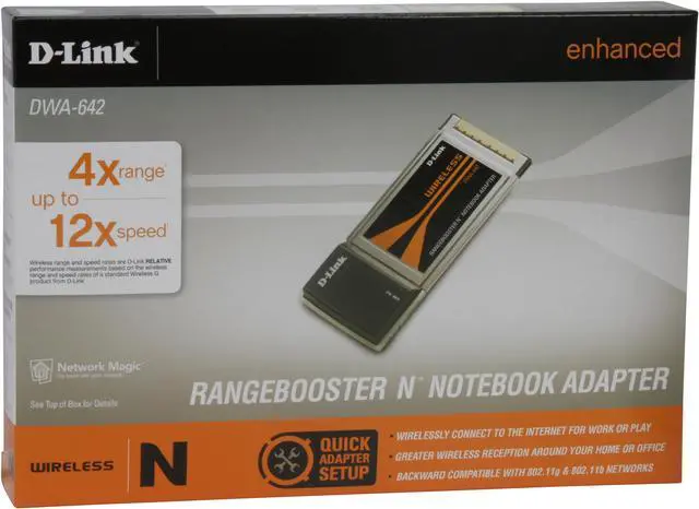 Alt view image 7 of 7 - D-Link DWA-642 RangeBooster N Notebook Adapter