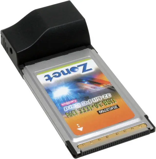 Alt view image 2 of 5 - Zonet ZUC2700 USB / IEEE 1394 PCMCIA Card 2 x USB 2.0 2 x IEEE 1394