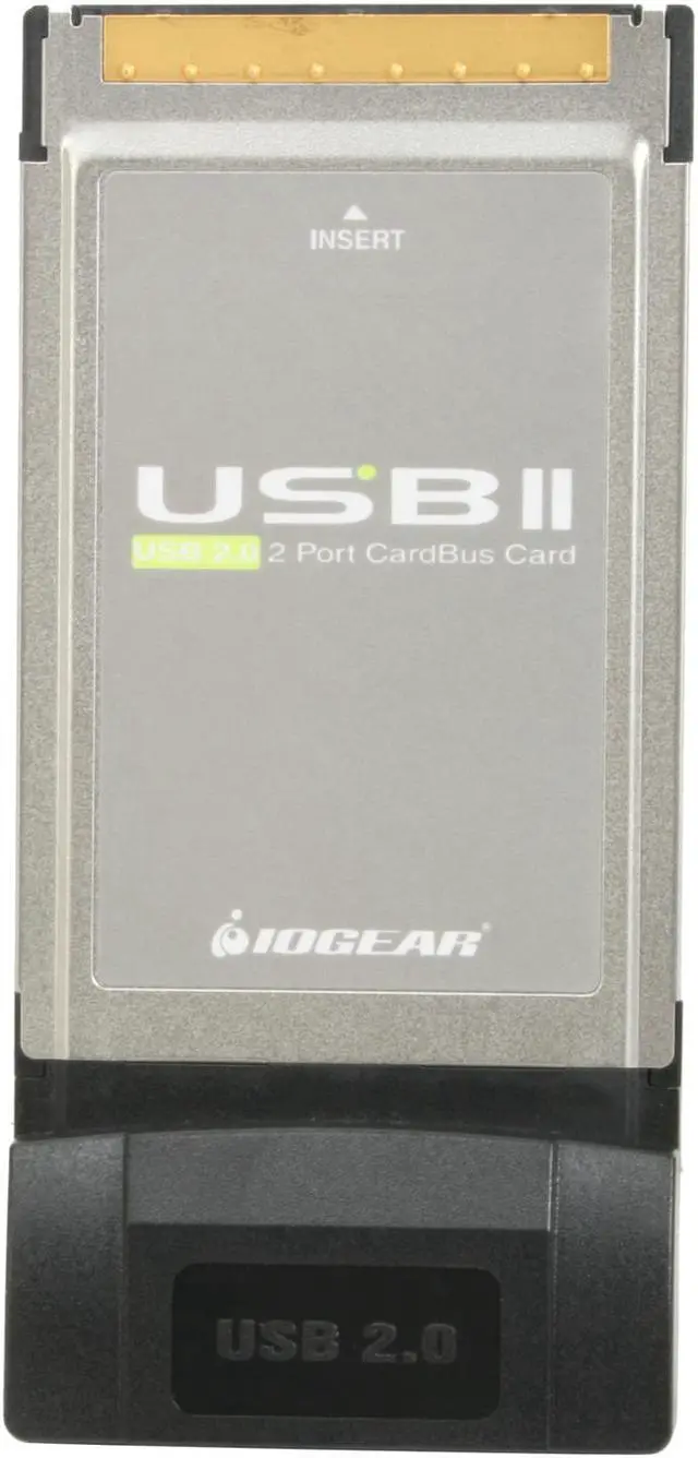 Alt view image 6 of 7 - IOGEAR Z-GPU202 2 Port USB 2.0 PCMCIA CardBus Card