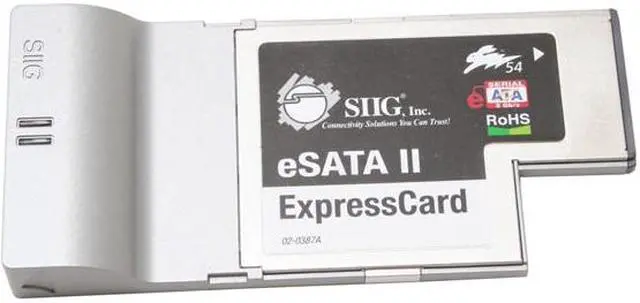 Alt view image 3 of 6 - SIIG SC-SAE512-S1 eSATA II ExpressCard/54