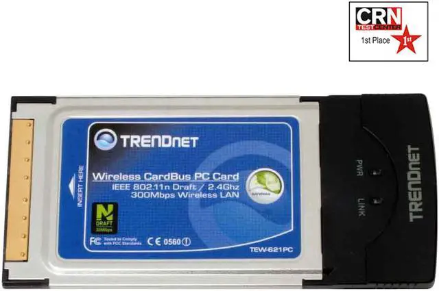 Alt view image 2 of 4 - TRENDnet TEW-621PC 300Mbps Wireless N-Draft PC Card