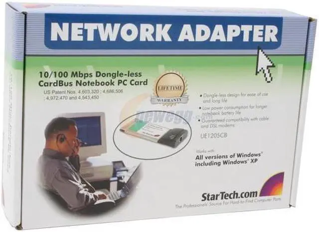 Alt view image 4 of 4 - StarTech UE1205CB Dongle-less 10/100Mbps PCMCIA CardBus Ethernet Card