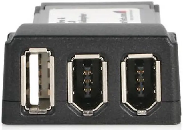 Alt view image 3 of 9 - StarTech EC1U2F 2 Port FireWire and 1 Port USB 2.0 ExpressCard Adapter