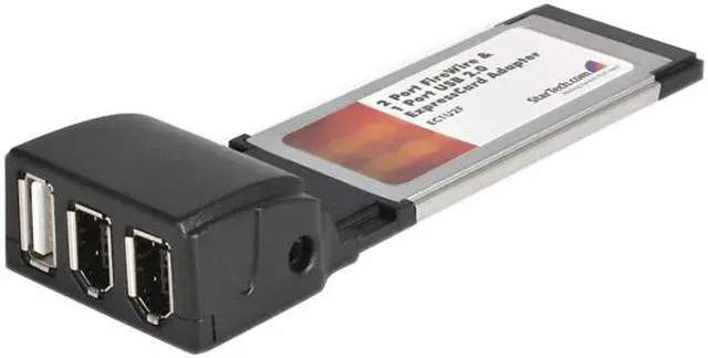 Alt view image 5 of 9 - StarTech EC1U2F 2 Port FireWire and 1 Port USB 2.0 ExpressCard Adapter