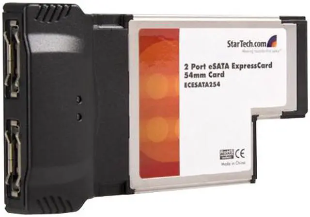 Main image of StarTech  ECESATA254  2 Port ExpressCard 54mm eSATA Controller Adapter Card
