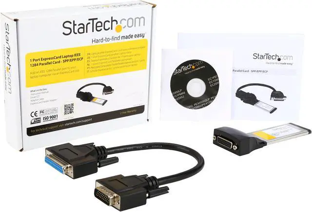 Alt view image 7 of 7 - StarTech.com 1 Port ExpressCard Laptop Parallel Adapter Card EC1PECPS