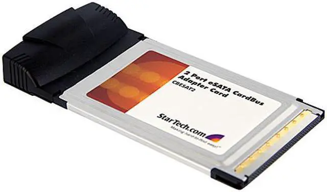 Alt view image 4 of 5 - StarTech CBESAT2 2 Port CardBus eSATA Laptop Controller Adapter Card
