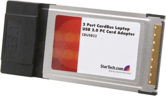 Main image of StarTech CBUSB22 2 Port CardBus Laptop USB 2.0 PC Card Adapter