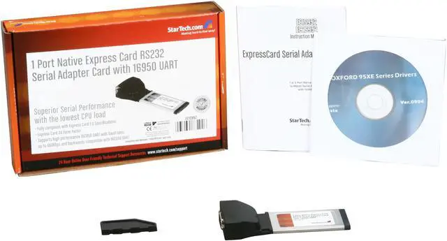 Alt view image 5 of 5 - StarTech  EC1S952  1 Port Native ExpressCard RS232 Serial Adapter Card with 16952 UART