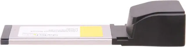Alt view image 2 of 3 - StarTech EC2000S Dual Port ExpressCard Gigabit Laptop Ethernet NIC Network Adapter Card