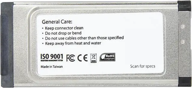 Alt view image 5 of 6 - StarTech.com 1 Port Flush Mount ExpressCard SuperSpeed USB 3.0 Card Adapter