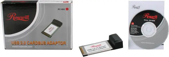 Alt view image 5 of 5 - Rosewill RC-600 4 Port USB2.0 PCMCIA Card