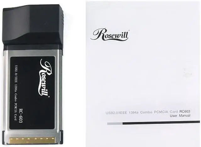Alt view image 5 of 6 - Rosewill RC-603 USB / IEEE 1394 PCMCIA Card 2 x USB 2.0 2 x IEEE 1394