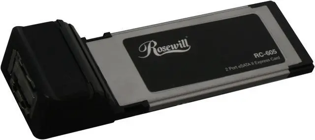 Alt view image 2 of 4 - Rosewill RC-605 SATAII ExpressCard 2 x SATA