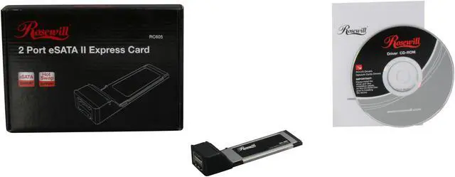 Alt view image 4 of 4 - Rosewill RC-605 SATAII ExpressCard 2 x SATA