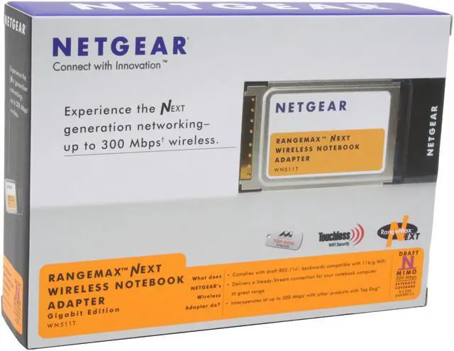 Alt view image 4 of 4 - NETGEAR WN511T Notebook Adapter Gigabit Edition