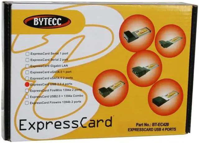Alt view image 5 of 5 - BYTECC BT-EC420 USB2.0 4 Ports ExpressCard