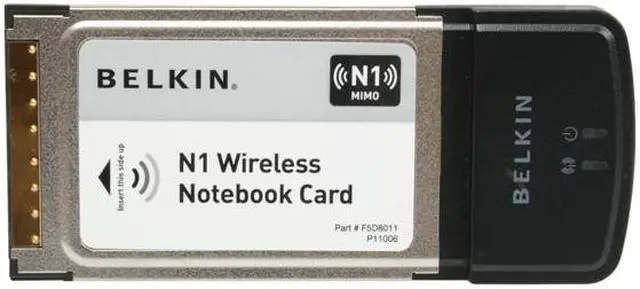 Alt view image 2 of 5 - BELKIN F5D8011 N1 Wireless Notebook Card