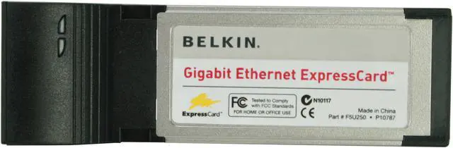 Alt view image 2 of 5 - BELKIN F5U250 Gigabit Ethernet ExpressCard