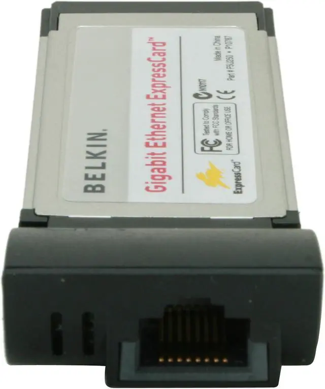 Alt view image 3 of 5 - BELKIN F5U250 Gigabit Ethernet ExpressCard