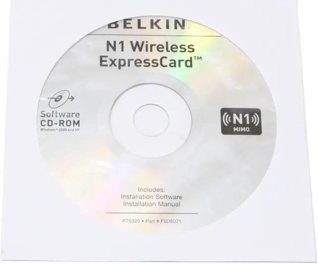 Alt view image 3 of 4 - BELKIN F5D8071 N1 Wireless ExpressCard