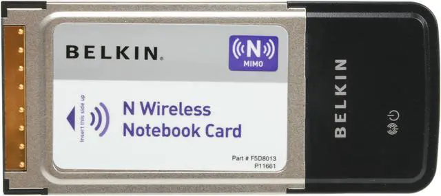 Alt view image 2 of 5 - BELKIN F5D8013 N Wireless Notebook Card