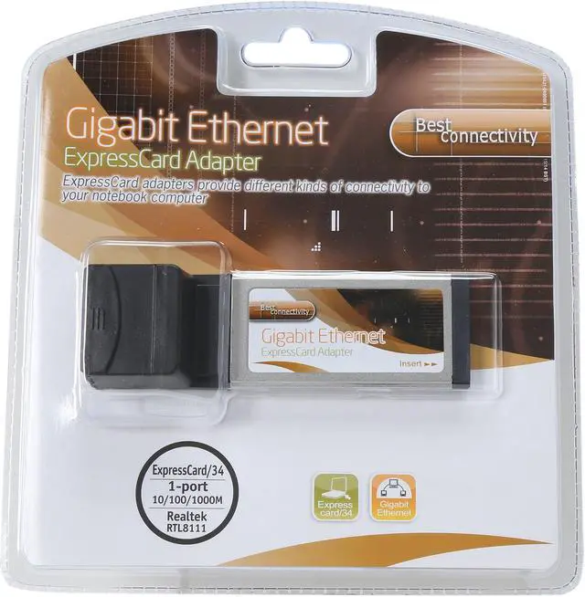 Alt view image 6 of 6 - SYBA SD-EXP24010 ExpressCard 1x RJ45 Gigabit Ethernet Card, 34mm, Realtek Chipset