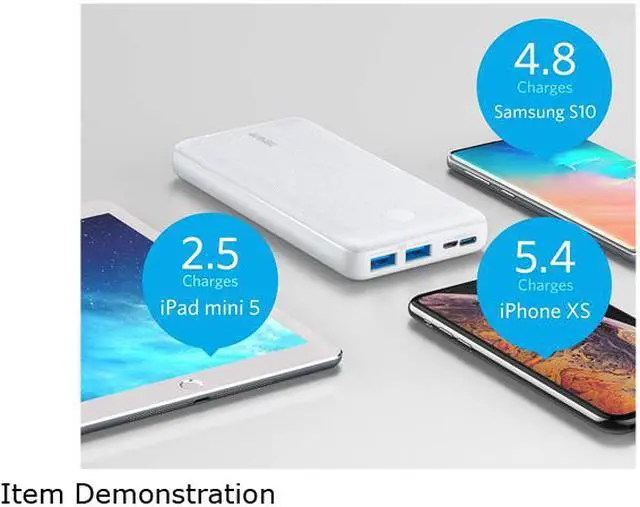 Alt view image 5 of 7 - Anker PowerCore Essential 20000 Portable Charger, 20000 mAh Power Bank with PowerIQ Technology and USB-C Input, High-Capacity External Battery Compatible with iPhone, Samsung, iPad, and More