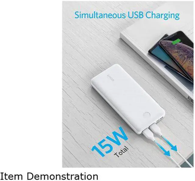 Alt view image 6 of 7 - Anker PowerCore Essential 20000 Portable Charger, 20000 mAh Power Bank with PowerIQ Technology and USB-C Input, High-Capacity External Battery Compatible with iPhone, Samsung, iPad, and More