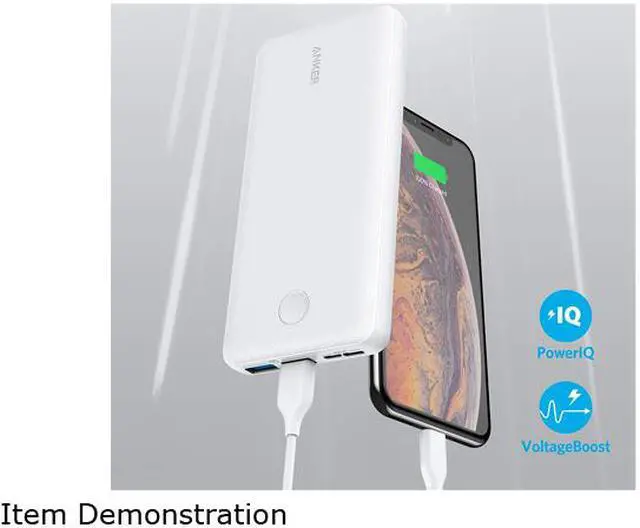 Alt view image 7 of 7 - Anker PowerCore Essential 20000 Portable Charger, 20000 mAh Power Bank with PowerIQ Technology and USB-C Input, High-Capacity External Battery Compatible with iPhone, Samsung, iPad, and More