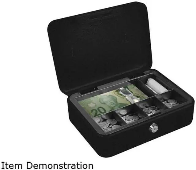 Alt view image 2 of 2 - Royal Sovereign CMCB-200 Full-Size Cash Box, Solid Steel Construction, Removable Cash Box Tray, Black