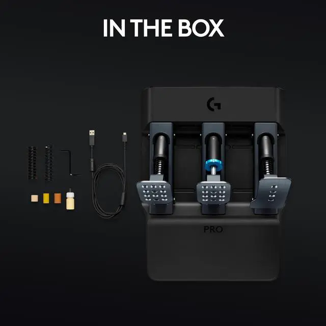 Alt view image 7 of 8 - Logitech G PRO Racing Pedals - Racing Simulator Pedals with 100kg Load Cell Brake, Fully Customizable, Swappable Springs & Elastomers, Modular Design