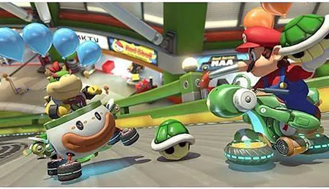 Alt view image 3 of 7 - 2019 New Nintendo Switch Red/Blue Joy-Con Improved Battery Life Console Bundle with Mario Kart 8 Deluxe NS Game Disc - 2019 Best Game!