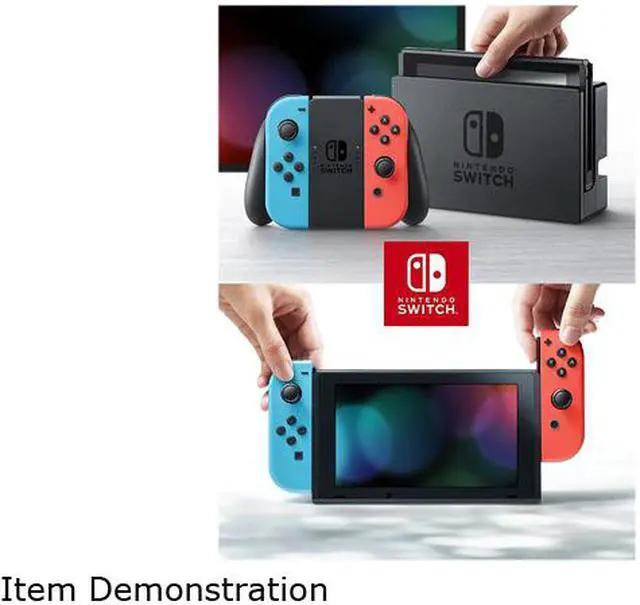 Alt view image 5 of 7 - 2019 New Nintendo Switch Red/Blue Joy-Con Improved Battery Life Console Bundle with Mario Kart 8 Deluxe NS Game Disc - 2019 Best Game!