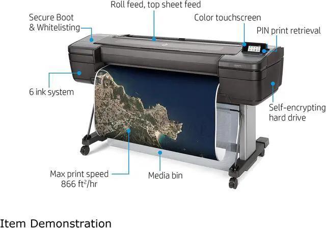 Alt view image 3 of 6 - HP DesignJet Z6 Post Script Colour 44" Inkjet Printer (T8W16A)