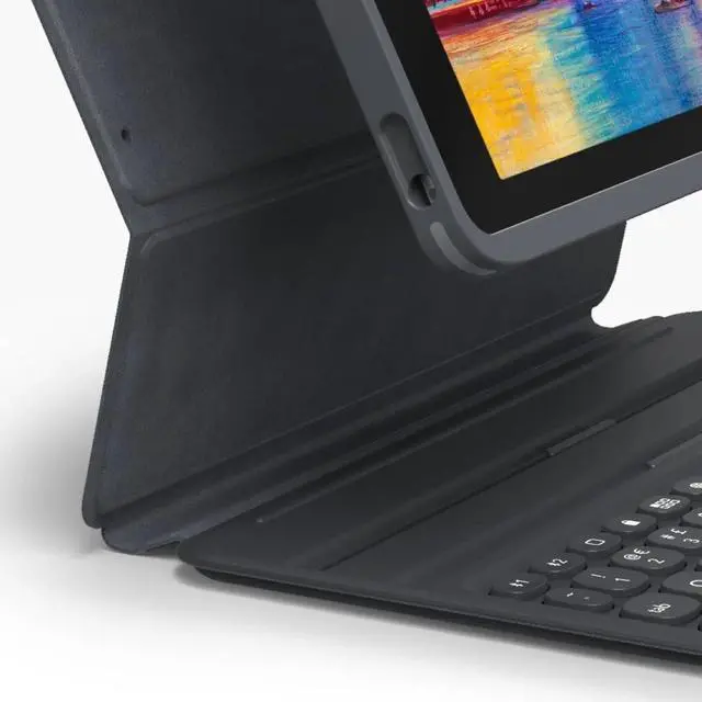Alt view image 4 of 6 - ZAGG Pro Keys Detachable Case and Wireless Keyboard for Apple iPad Gen 9, 8, 7, iPad Pro 10.2", Multi-Device Bluetooth Pairing, Backlit Laptop-Style Keys, Apple Pencil Holder, Lightweight Design