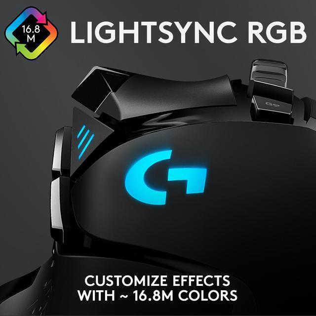 Alt view image 7 of 11 - Logitech G502 HERO High Performance Wired Gaming Mouse, HERO 25K Sensor, 25,600 DPI, RGB, Adjustable Weights, 11 Programmable Buttons, On-Board Memory, PC / Mac