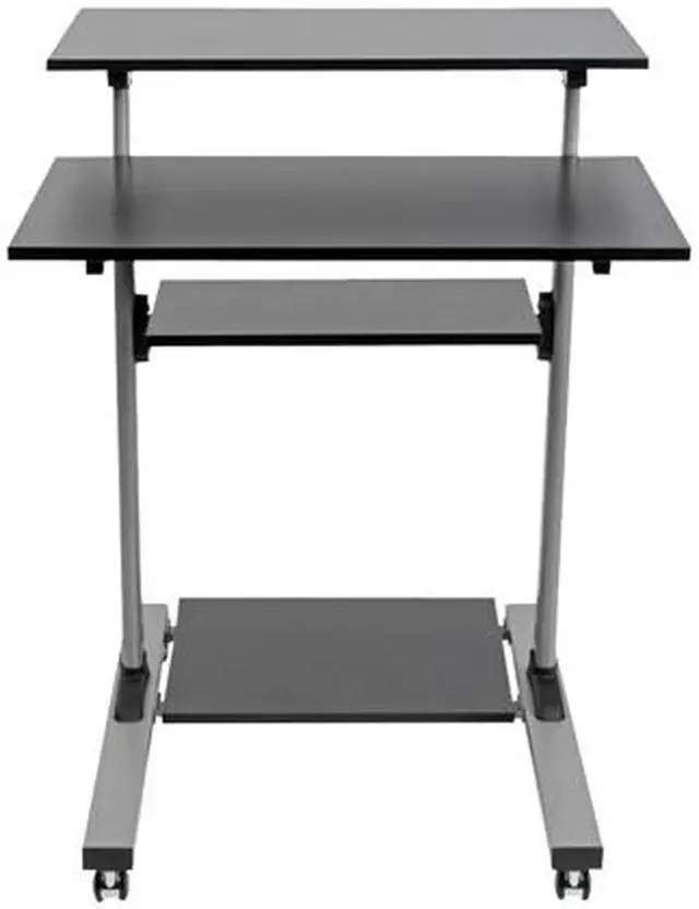 Alt view image 3 of 6 - Tripp Lite WWSSRC Rolling Standing Desk/Workstation on Wheels, Height Adjustable
