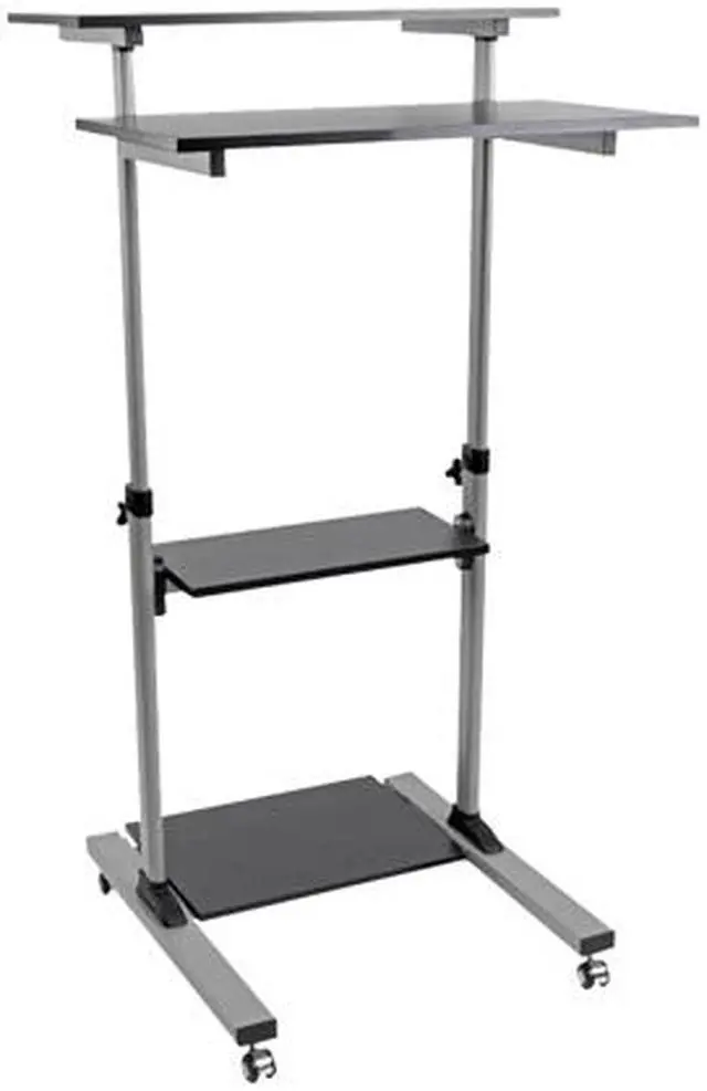 Alt view image 2 of 6 - Tripp Lite WWSSRC Rolling Standing Desk/Workstation on Wheels, Height Adjustable