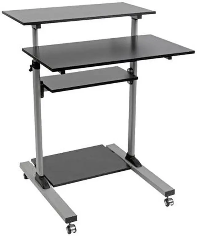 Alt view image 4 of 6 - Tripp Lite WWSSRC Rolling Standing Desk/Workstation on Wheels, Height Adjustable